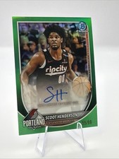 2025-26 Bowman Basketball Scoot Henderson #BCA-SH Green Refractor Auto /99