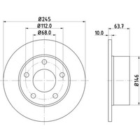 Hella Bremsscheiben Hinten Ø245 Voll FüR VW Passat Variant 3B5 3B6 3B2 3B3 Audi
