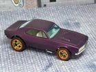 Hot Wheels 1967 Chevrolet Camaro Purple Super Redline Real Riders Custom