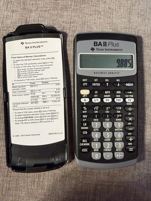 Texas Instruments BA II 2 Plus Business Analyst Calculator New Battery Tested