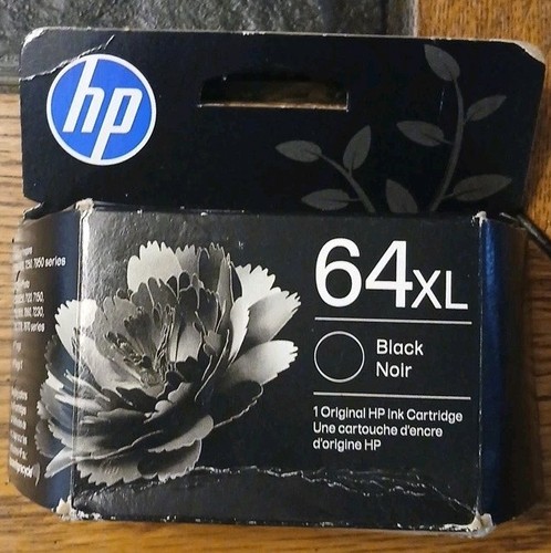 HP 64XL Black Ink Cartridge N9J92AN Genuine OEM EXP: 01/2028+