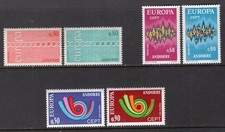 Andorra(French) 1971-3 Europa 3 Sets Complete MNH CV$75