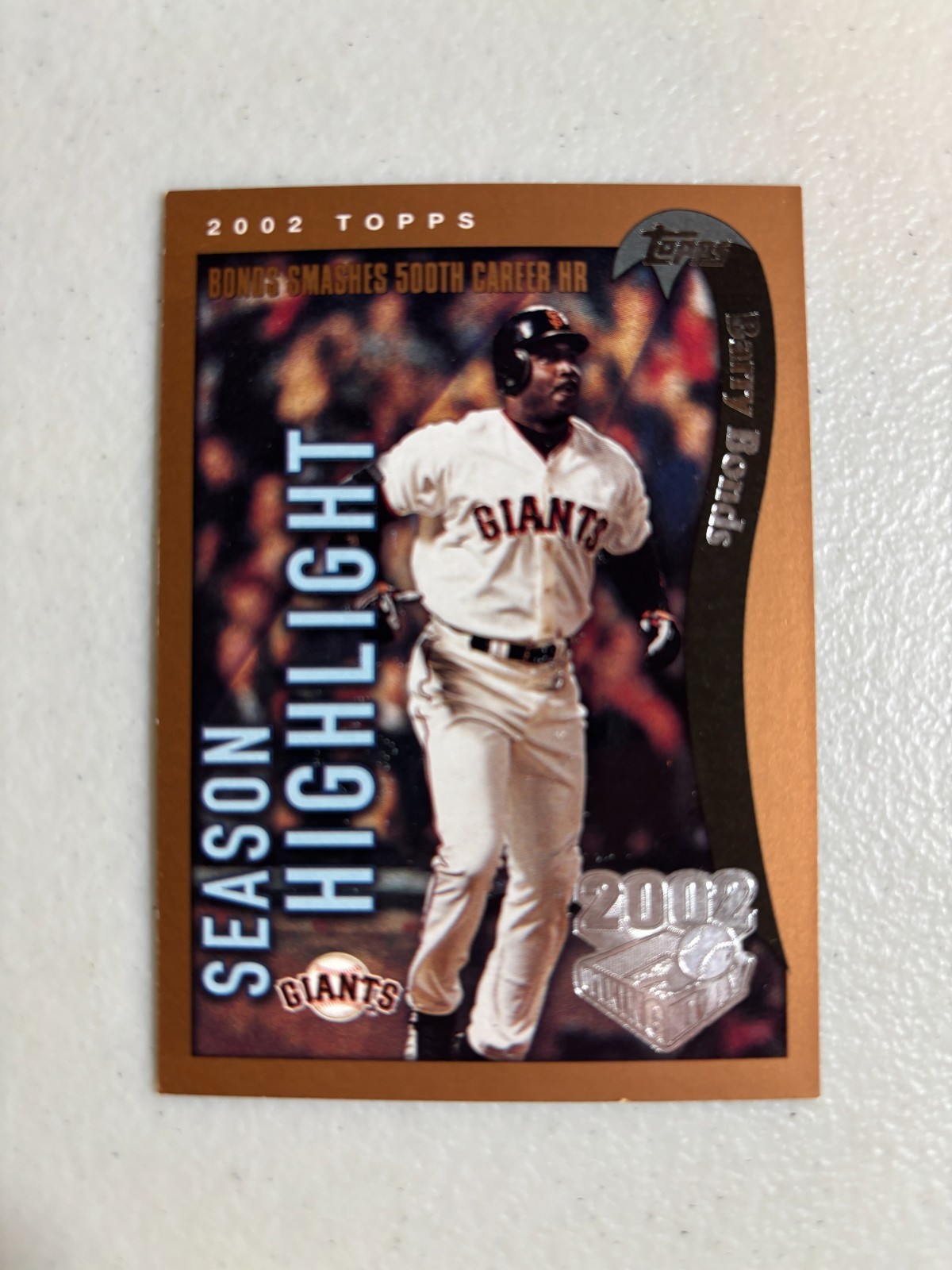 2002 Topps Opening Day Barry Bonds #160 Season Highlight