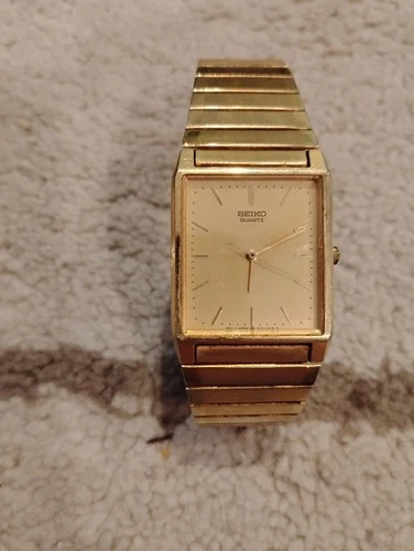 Seiko 5Y31-5040 Men's Watch Gold Tone Vintage Quartz