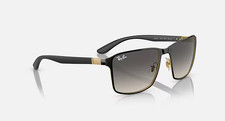 Ray-Ban RB3721 187 11 Black Gold Grey Gradient Unisex Sunglasses