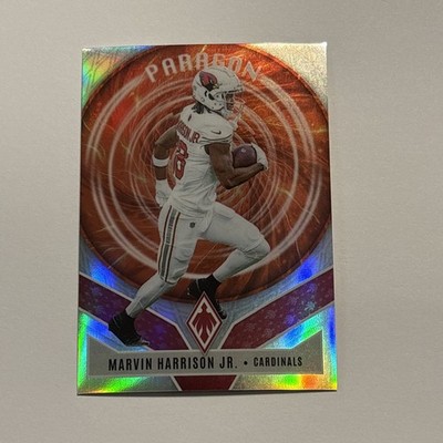 Marvin Harrison Jr 2025 Panini Phoenix Paragon Silver Refractor Insert #18 