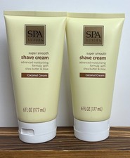 Lot Of 2 - Spa Luxury COCONUT CREAM Super Smooth Shave Cream 6 oz