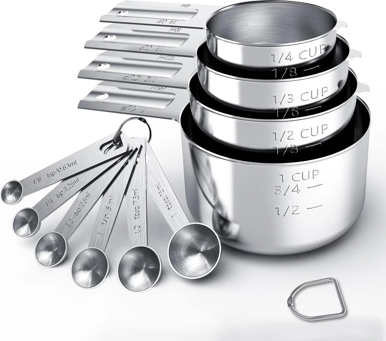 TILUCK Stainless Steel Measuring Cups And Spoons Set, Cups And Spoons,Kitchen
Opens in a new window