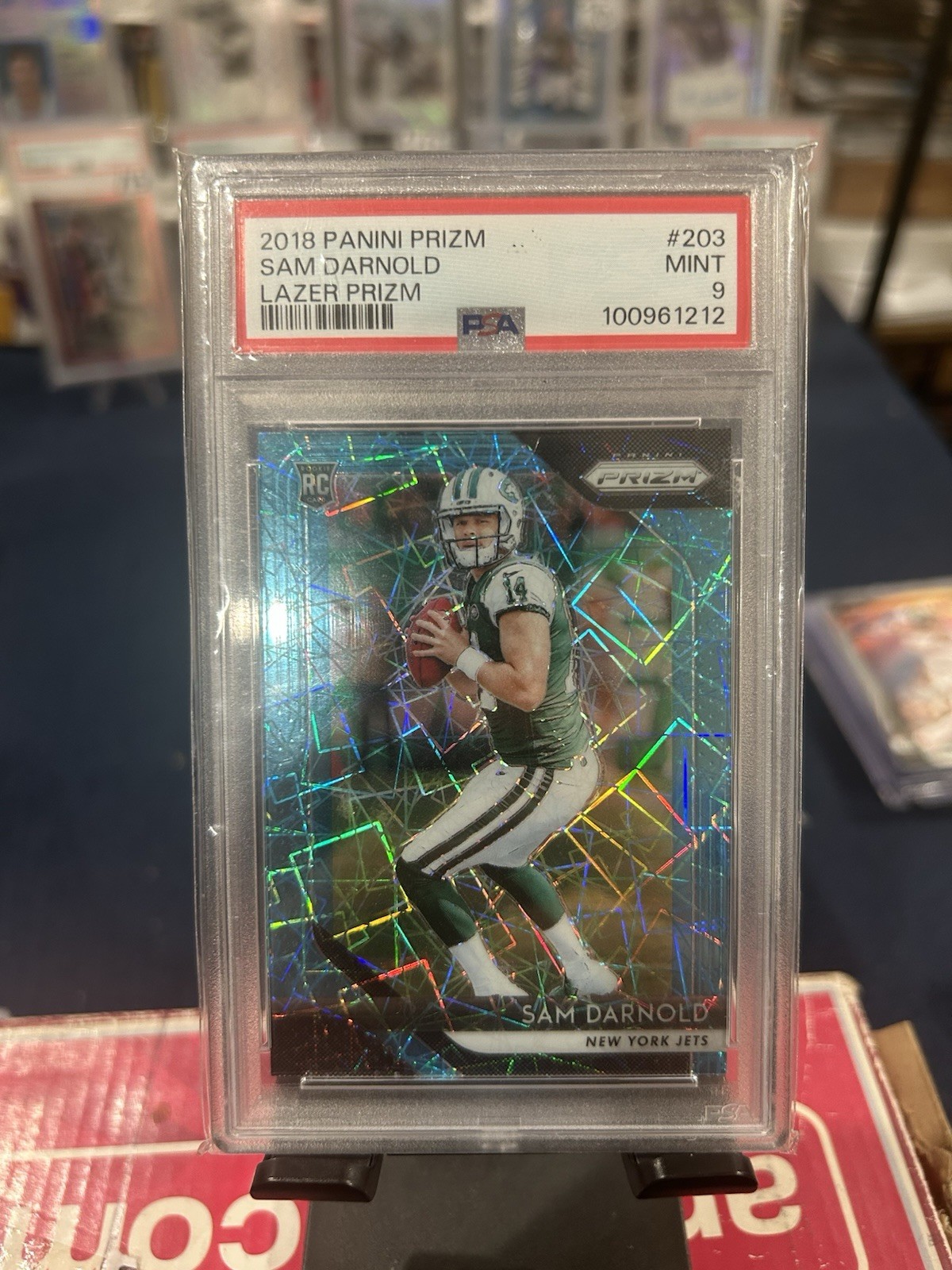 2018 Panini Prizm Rookie Sam Darnold #203 Lazer Prizm (RC) Psa 9