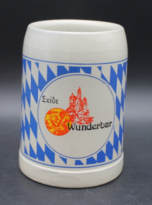 Vintage German Beer Stein Exide Wunderbar Stoneware Mug West Germany .5L