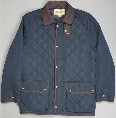 Schoffel Barrowden Country Diamond Quilted Midnight Navy Jacket Size Uk 46 - XL