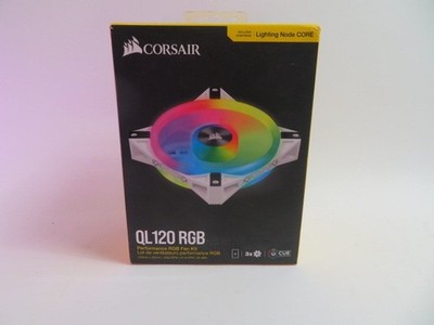 CORSAIR QL120 RGB PERFORMANCE FAN KIT, 3 FANS, ONE BAD SCREW HOLE *READ BELOW