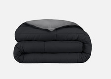 Bare Home Queen Comforter - Reversible Colors - Goose Down Alternative -