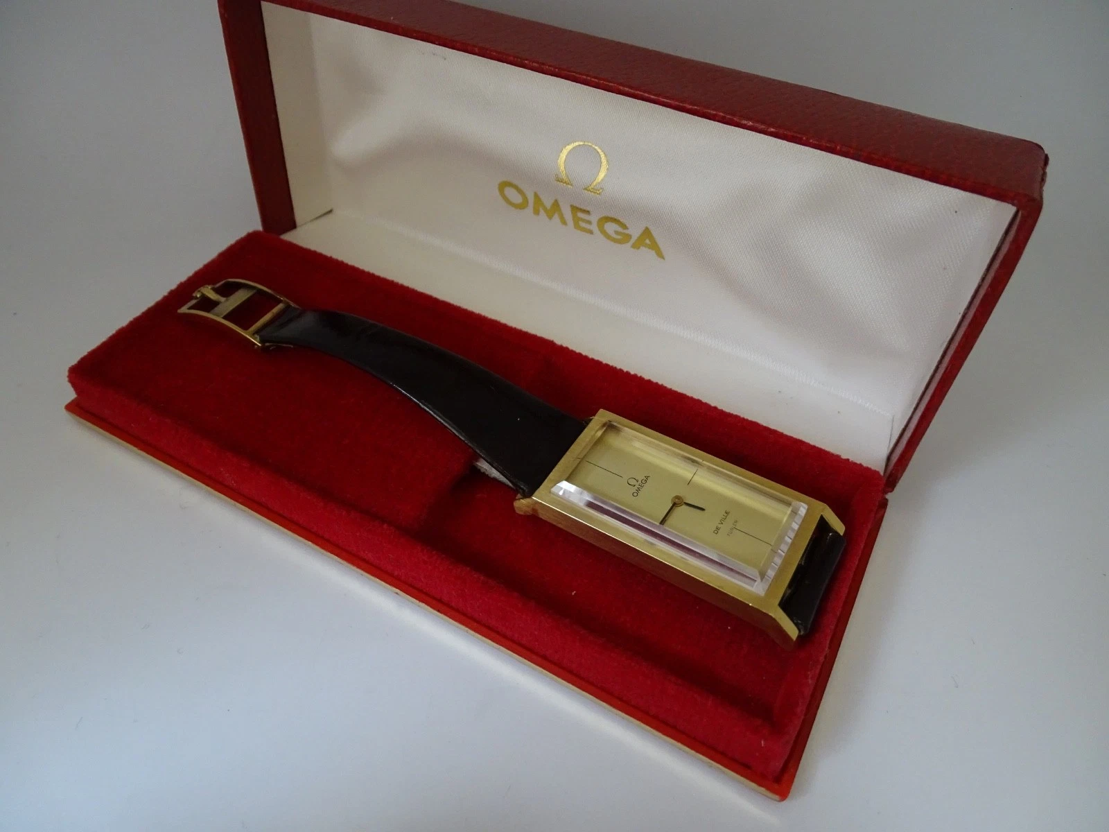 Omega — Omega  De Ville Turler "Emeraude" Andrew Grima Rectangular Manual Wind Vintage