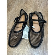 SZ 11 a new day Black Mesh Mary Jane Flats