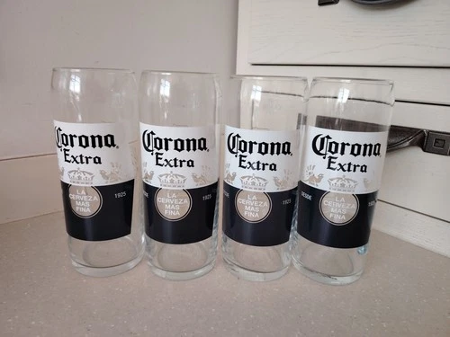 4 x Corona Extra - Bundle One Pint Beer/larger Glasses - Pub - Bar - Mancave.