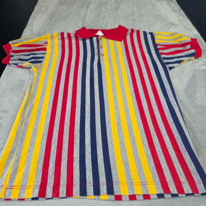 Billy Boy Boys Striped Polo Shirt, Large-16, Collared, Vintage 70s/80s