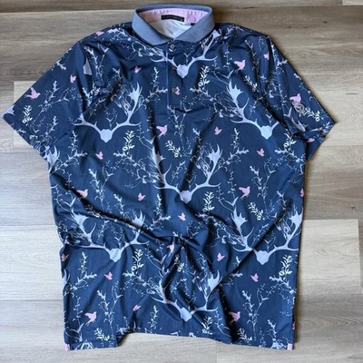 Men Greyson Reindeer Games Polo Golf Shirt (MSP23K38-243) Size XL Flawless
