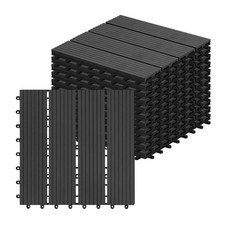 Interlocking WPC Composite Decking Tiles Outdoor Balcony Wood Effect Patio Tiles