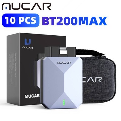 MUCAR BT200 MAX 10PCS Car AI Diagnostic Tool Lifetime FREE OBD2 Scanner All Free