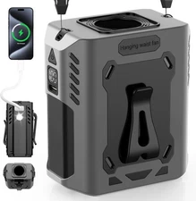 8000mAh Portable Waist Fan, 14800RPM Powerful 5-Speed Portable Fans With Flashl