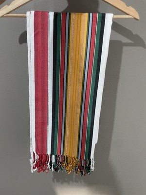 Yemeni Shawl Rida Habirah   White/Red/Mango/Green - From Tarim, Hadramaut Yemen