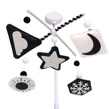 Montessori Mobile, Black and White Baby Crib Mobile, Neutral Nursery Mobile D...