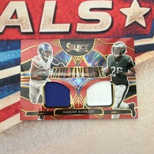 Panini Select Saquon Barkley Prizm Memorabilia 2025 Giants Eagles #MVJ-SBY