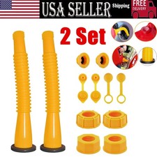 2X Replacement Gas Can Spout Nozzle Vent Kit for Plastic Gas Cans Old Style Cap