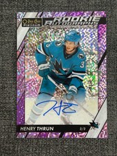 Henry Thrun 2023-24 O-Pee-Chee Platinum Rookie Violet Pixels Auto /99 #R-HT