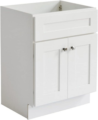 Brookings 24 Inch Bathroom Vanity, Ready to Assemble, Solid Wood, Sherwin Willia