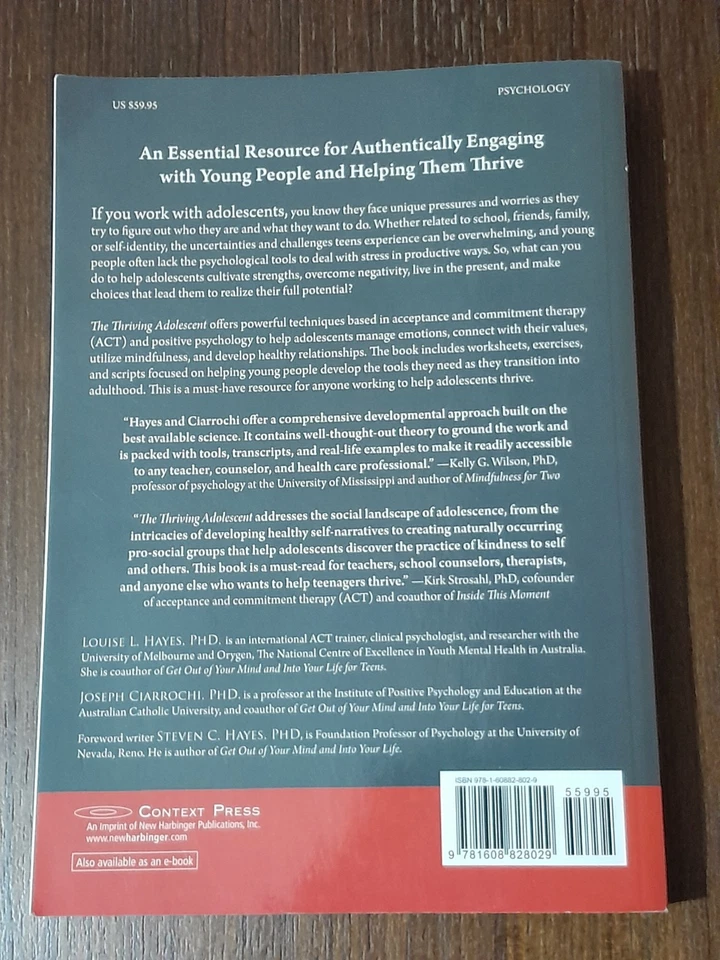 The Thriving Adolescent: Using Acceptance and Commitment by Hayes & Ciarrochi - Image 2 of 3