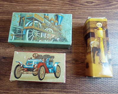 #ad #ad Avon Bottle Decanters Lot Of 3 Gas Pump Stanley Steamer General 440 Full Vtg $32.00