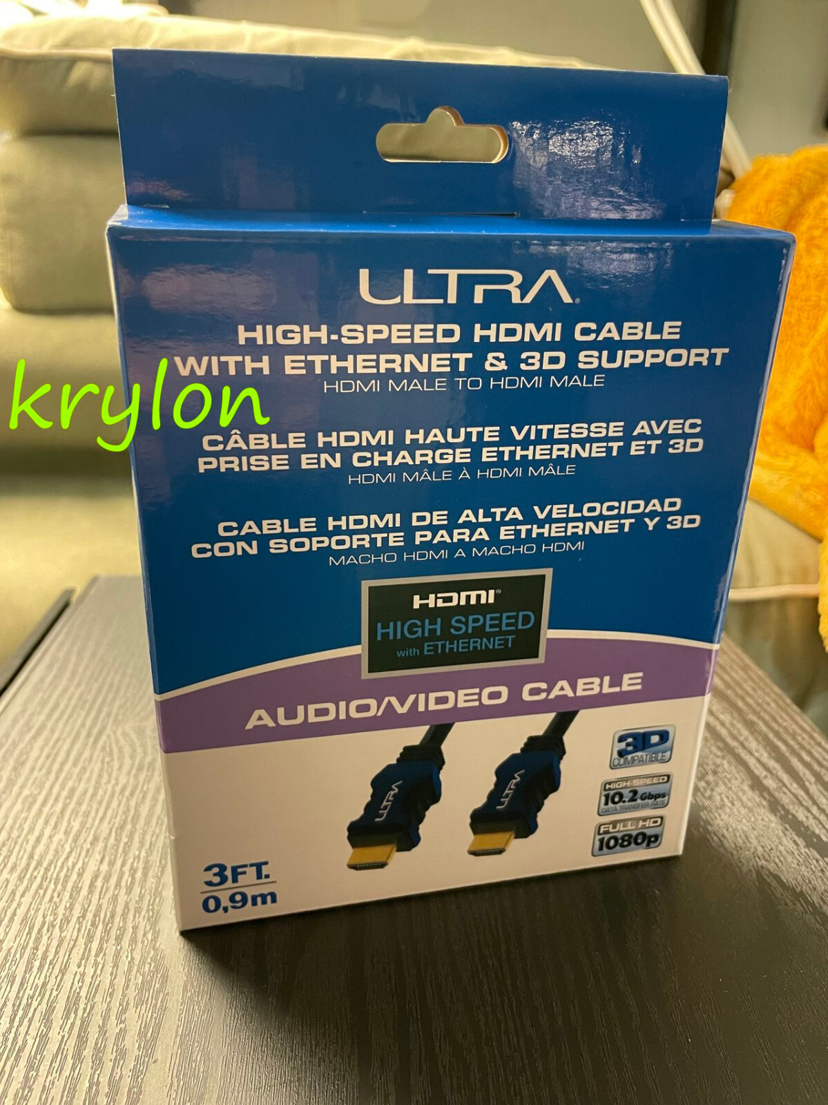 ULTRA HDMI Cable High Speed 10.2Gbps 4K HDR Ethernet 3D Retail Box USA  -image