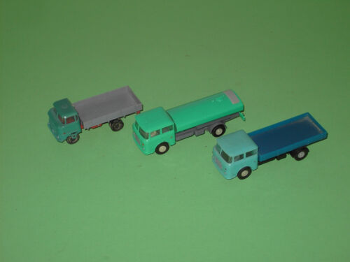 Espewe, Permot minicar, DDR Plasticart 1:87 H0; 3 diversi camion Skoda W50 - Foto 1 di 9