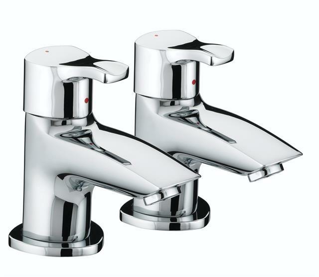 Bristan CAP 3/4 C Capri Bath Pillar Taps Chrome Plated with Ceramic Disc Valves