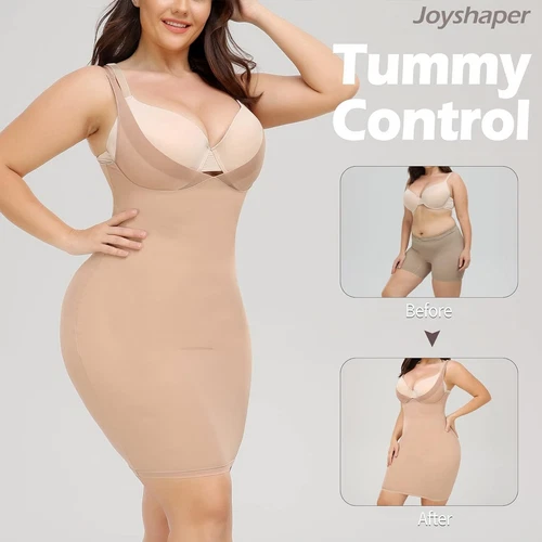 Damen Figurformende Miederkleid Unterkleid Bauchweg Stark Formende Kleidung - Bild 3 von 15