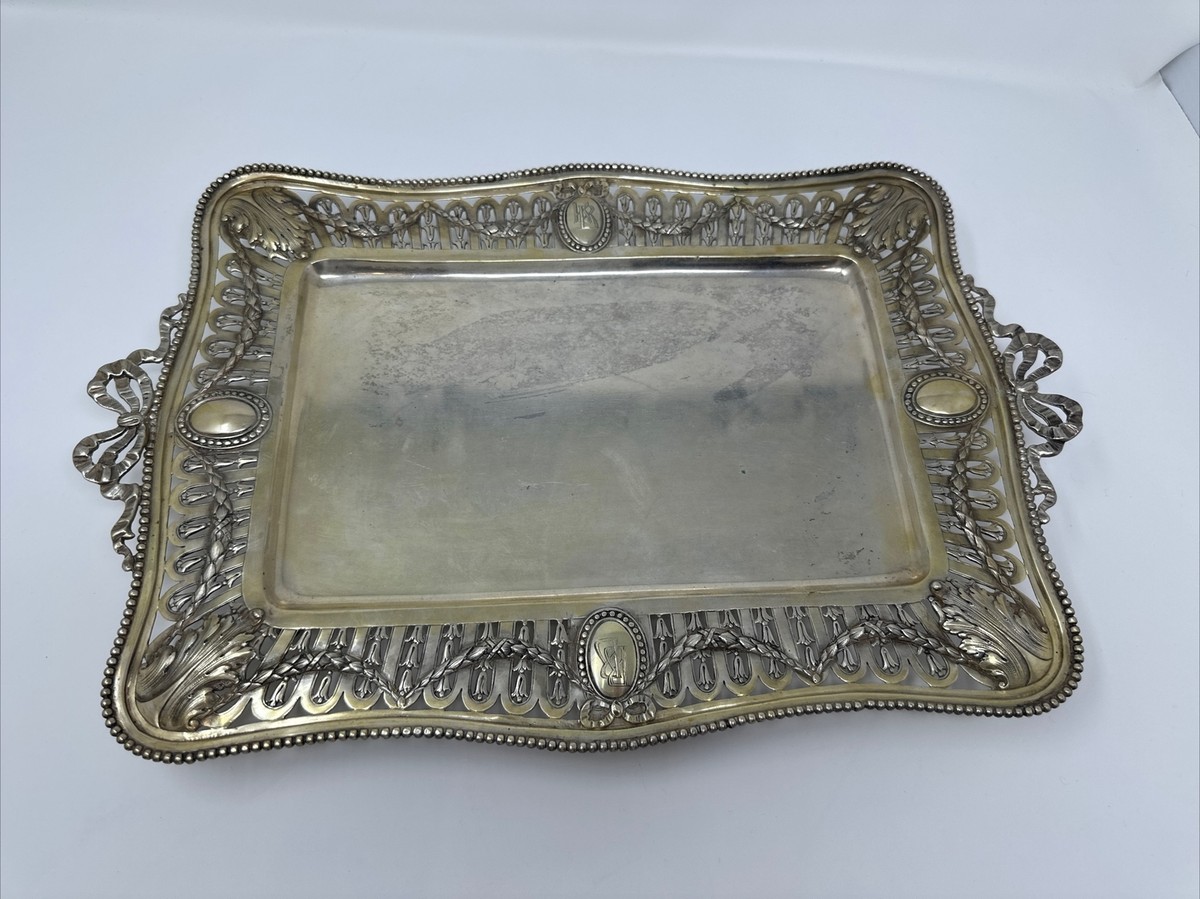 Silver Plate 800 Stamp On Jewelry German 800 Silver Tray Serving