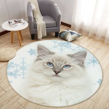 3D Snowflake Pet Cat O1689 Animal Non Slip Rug Mat Elegant Photo Carpet Fay