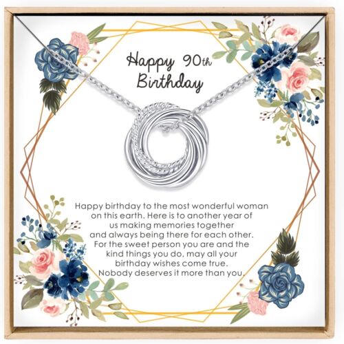 Birthday Gifts for Women Sterling Silver 30th 90th birthday gifts women