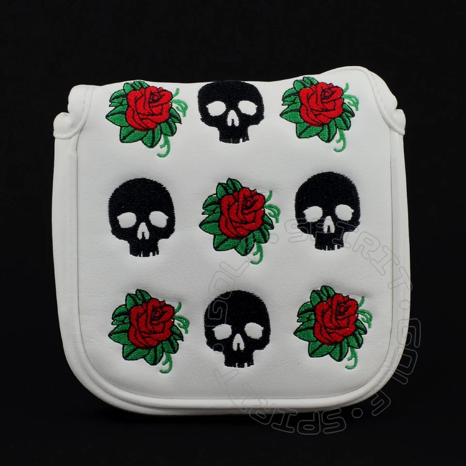 Skull Rose Head Cover for TaylorMade Spider FCG X Daddy Long Legs Mallet Putter - Image 2 of 4