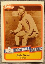 1989 Swell Football Card - Greasy Neale - Eagles - West Virginia Wesleyan alumni
