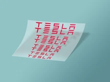 6pcs Tesla Model S Caliper Decal Stickers, Die-Cut Vinyl Decal Sticker