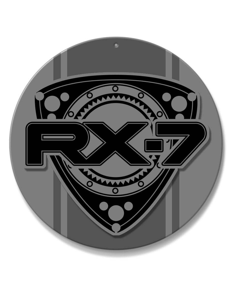 【超レア】MAZDA ROTARYサービス看板 Mazda Rx-7 Series 2 Rotary Emblem Round Aluminum Sign - 14 colors