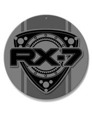 Mazda Rx-7 Series 2 Rotary Emblem Round Aluminum Sign - 14 colors - Made in USA