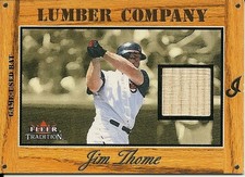 2003 Fleer Tradition Lumber Company Game Used Gold Jim Thome Indians 04/52