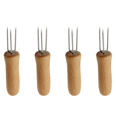 4pcs Salat Gabeln Auf Die Cob Gabeln Grill Kabob Spieße BBQ Gabeln