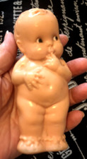 Vtg 1950s 5.5" IRWIN USA SQUEAKER Soft Rubber Body BABY DOLL Side Eye KEWPIE
