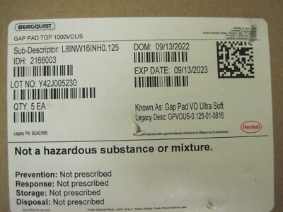 L8INW16INH0.125  BERGQUIST   PACK OF 5