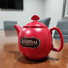 Celestial Seasonings 3-Cup Ceramic Tea Pot by Chantal 2003  Red 